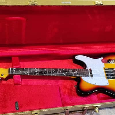 MyDream Partcaster Custom Built - Sunburst Hardtail Floral Neck image 2