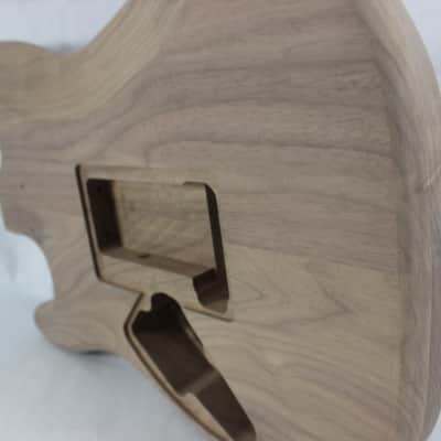 Unfinished Walnut HxS guitar body - fits Fender Strat Stratocaster neck Floyd Rose J1624 image 4