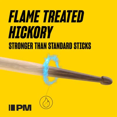 Promark Classic Forward 747 FireGrain Hickory Drumstick, Oval Wood Tip image 6