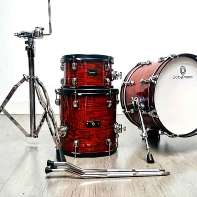 Dolby Compact 3 Piece Electronic Shell Pack Red Wood for Roland Alesis image 5