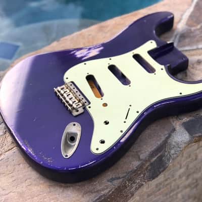 Real Life Relics Stratocaster Body Aged Grape Jelly Pearl Nitro Lacquer Finish image 4