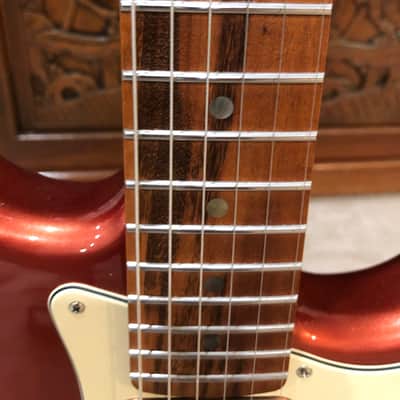 Fender Stratocaster MIM with USA=-made Warmoth Neck 2021 Aged Candy Apple Red image 5