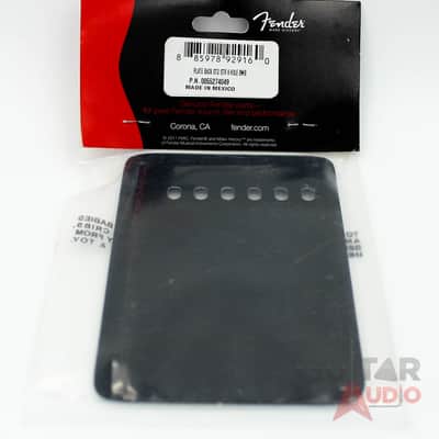 Genuine Fender 6-Hole Vintage Style Strat/Stratocaster Backplate 3-ply, BLACK image 5