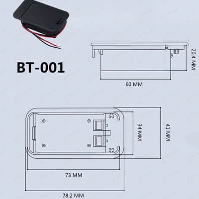 9V Bass Guitar Battery Box Compartment Case image 3