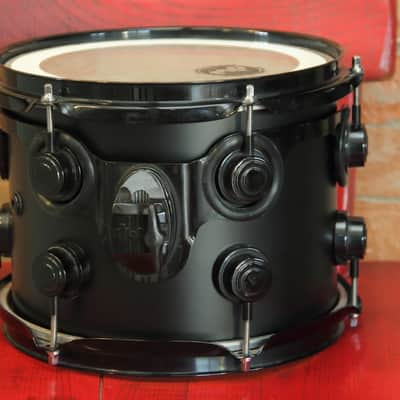 DW Collector's Drum Workshop  - matte black 10x8 rack tom image 5