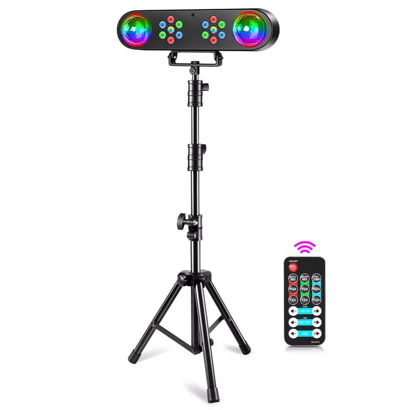 4-in-1 Professional LED Stage Lights – DJ, Band, Party & DMX System with Stand image 1