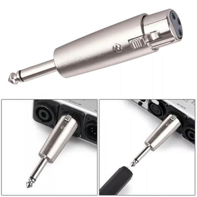 3Pin Xlr Female To 1/4" 6.35Mm Mono Male Plug Audio Cable Mic Adapter 4 Pack image 6