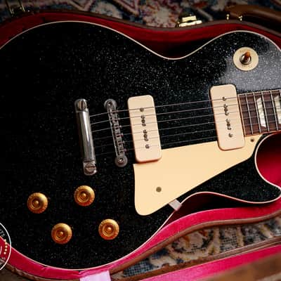 2025 Gibson Custom Shop Les Paul 56' Murphy Lab Ultra Light Aged Black Sparkle image 10