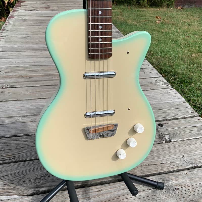 90's Danelectro '56 Reissue U2 Aqua Burst | Reverb