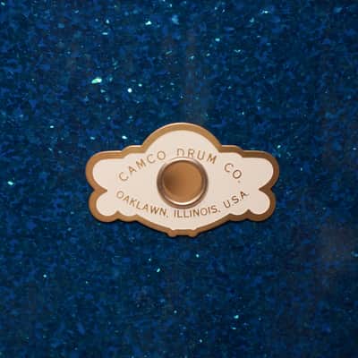 Camco 12/14/18" Drum Set - 1960s Blue Glass Glitter image 8