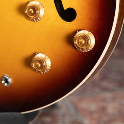 Gibson ES-335 50s Electric Guitar - Vintage Tobacco Burst with Hardshell Case image 12