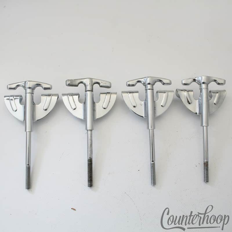 *Pearl 4x Bow-Tie 4 1/8"Bass Drum Tension T-Rods+Claws Metric Japan Vintage 70s image 1
