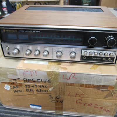 Vintage Kenwood KR-6200 Fm/Am Analogue Stereo Receiver, Back Lit Dial, Phono, Wood Cab, Original Box image 7