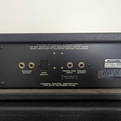 Vintage 1970s Acoustic Control Corp Model 230 Head & 403 4x12 Cab Stack w/ Original Cover imagen 16
