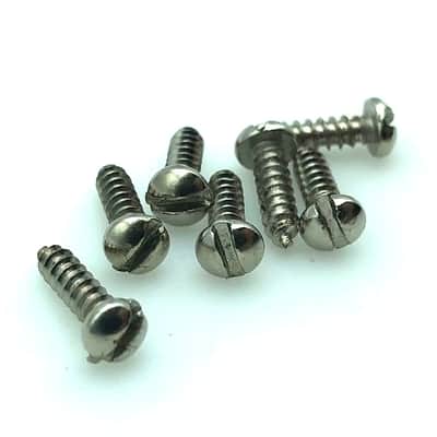 7 Fender ‘52 Reissue AVRI Telecaster Slotted Deluxe Tuner Screws Set - Nickel - 1990’s image 2