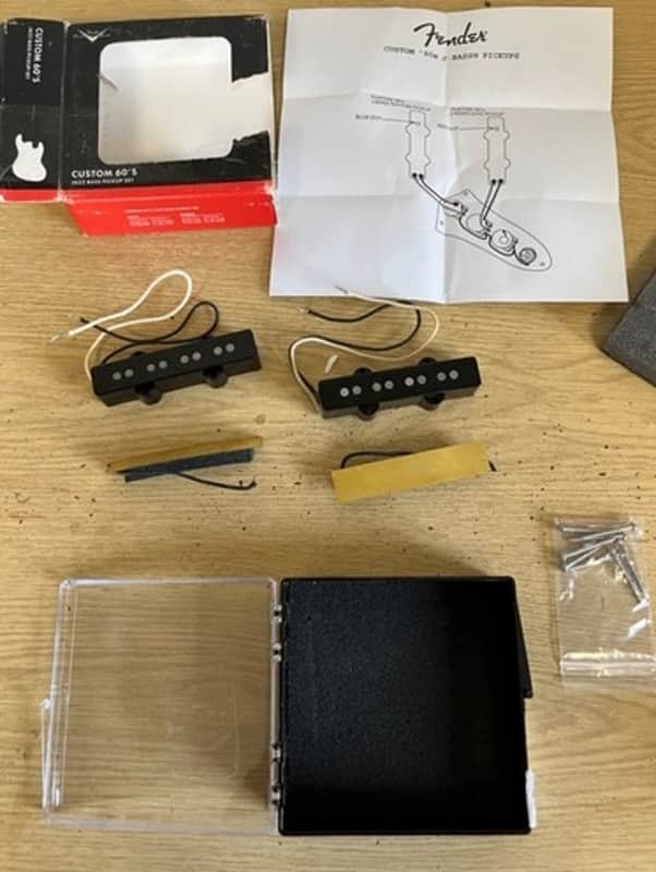 Fender Custom Shop Custom ’60s Jazz Bass Pickup Set Black image 1