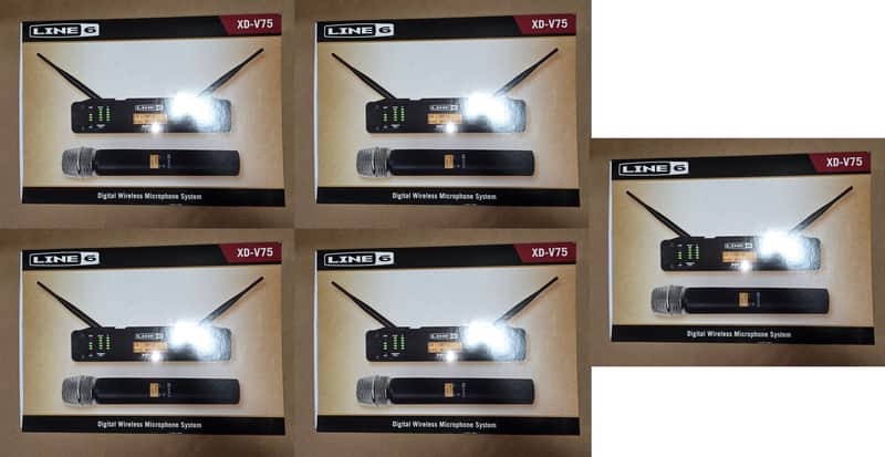 **5 PACK** Line 6 XD-V75 Handheld Wireless Microphone 2010s - Black image 1