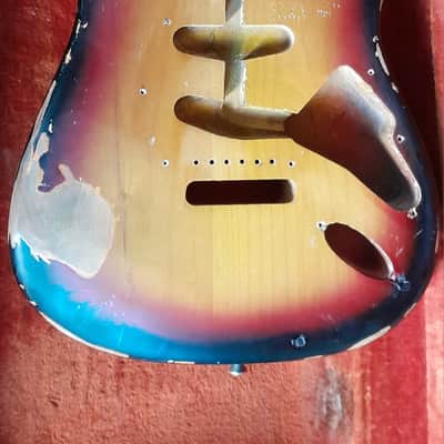 Fender Stratocaster Body 1962-1963 - Pre CBS sunburst Lightweight Alder Body image 3