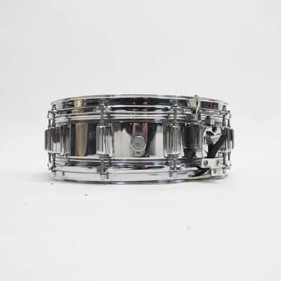 ROGERS  "BIG R" SUPER TEN 14"x 5" STEEL SHELL SNARE DRUM 1970s - Chrome image 4
