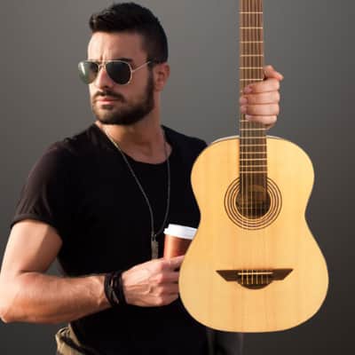 H. Jimenez El Artista Nylon String Acoustic Guitar w/ Spruce Top and Padded Gig Bag - Natural (LG2) image 5