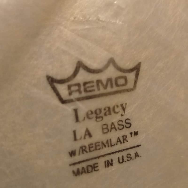 Remo RARE (NOS) Legacy LA / With Reemlar 24"bass drum head 80s-90s  - Classic white 🤍 image 1