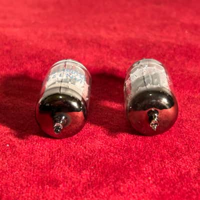 Jan Philips / GE 12AT7 Mismatch Pair Preamp/Amplifier Vacuum Tubes 1980s/1960s - Clear Glass image 4
