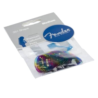 Fender Picks 351 Rainbow medium 12er Set Premium Celluloid - Set of Picks image 2