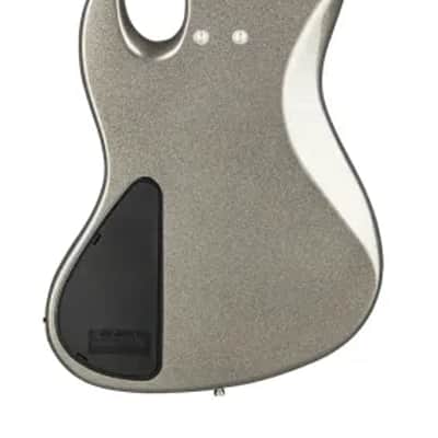 Sadowsky MetroExpress 21-Fret Vintage M/J Bass, Roasted Maple Fingerboard, 5-String - Solid Silver Metallic High Polish image 2