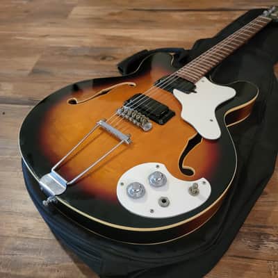 1966 Mosrite Celebrity III 3 Electric Guitar Sunburst All Original Great Condition! image 4