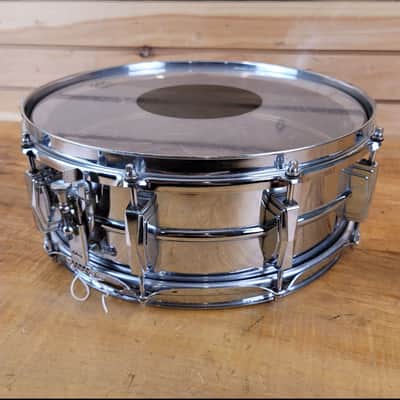 Ludwig No. 400 Supraphonic 5x14" 10-Lug Aluminum Snare Drum with Keystone Badge 1963 - 1969 - Chrome-Plated image 8