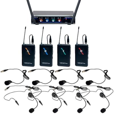 VocoPro 4 Channel Wireless Headset & Lapel Microphone System - Digital-QUAD-B3 image 1