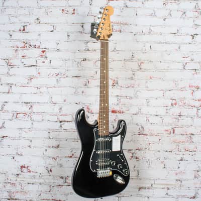 Fender Standard Strat HSS, Laurel Fingerboard, Black Pickguard, Black image 3