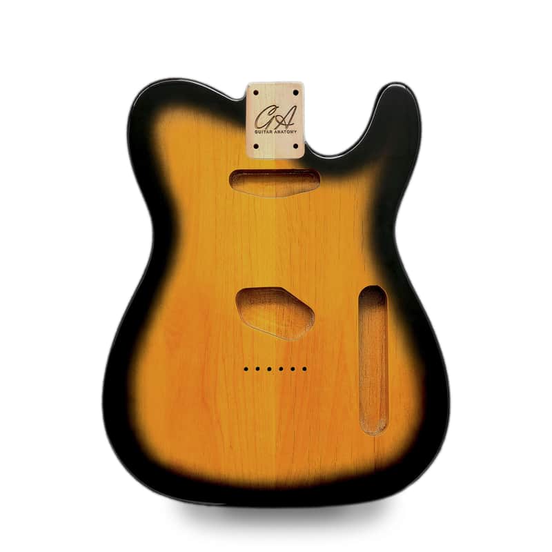 Telecaster Guitar Body - Tobacco Burst - 2 Piece American Alder image 1