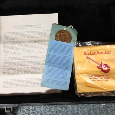 Vintage 1970s 1980s Rickenbacker Guitar Case Original Paper Work Fits Many Models Rickenbacker 330 360 340/370 Variants image 13