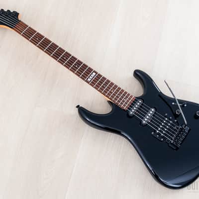 1980s ESP Custom Shop Mirage SSH Superstrat Black w/ Case image 12