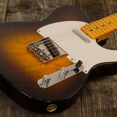 Fender CUSTOM SHOP TELE 1955 LTD 2S HT MN #CZ560649 - RELIC WIDE FADE 2-COLOR SUNBURST 1955 image 4