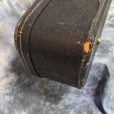 Vintage RARE 1959 1960 Gibson Black Gold Ess and Ess J45 J50 Hard Shell Guitar Case image 6