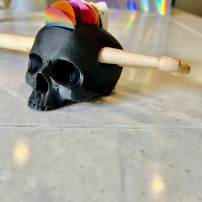Mohawk Skull Guitar Pick and Drumstick Holder image 4