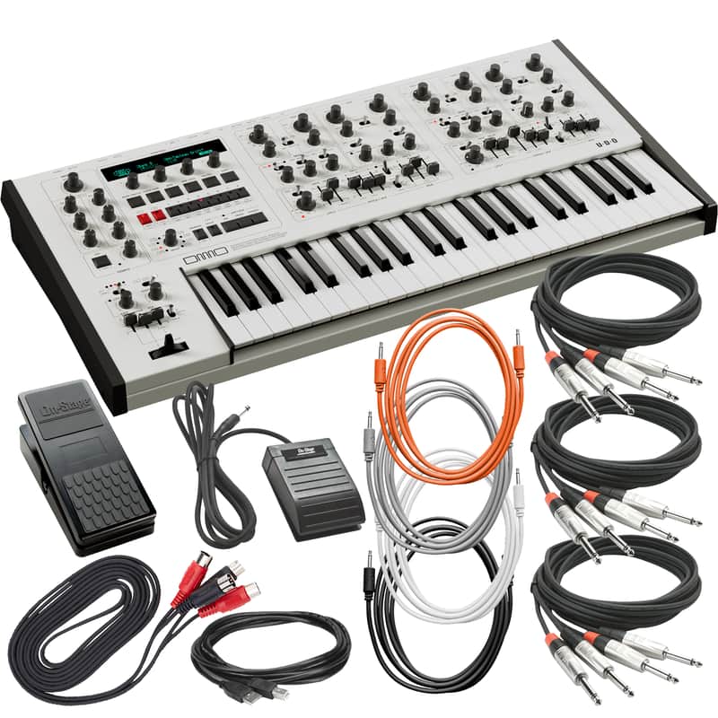 UDO Audio DMNO 8-Voice Polyphonic Keyboard Synthesizer - White CABLE KIT [Pre-Order] image 1