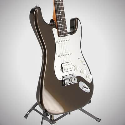 Fender Certified Pre-Owned American Ultra II Stratocaster HSS, Ebony Fingerboard, Texas Tea (R5) (06777) image 3