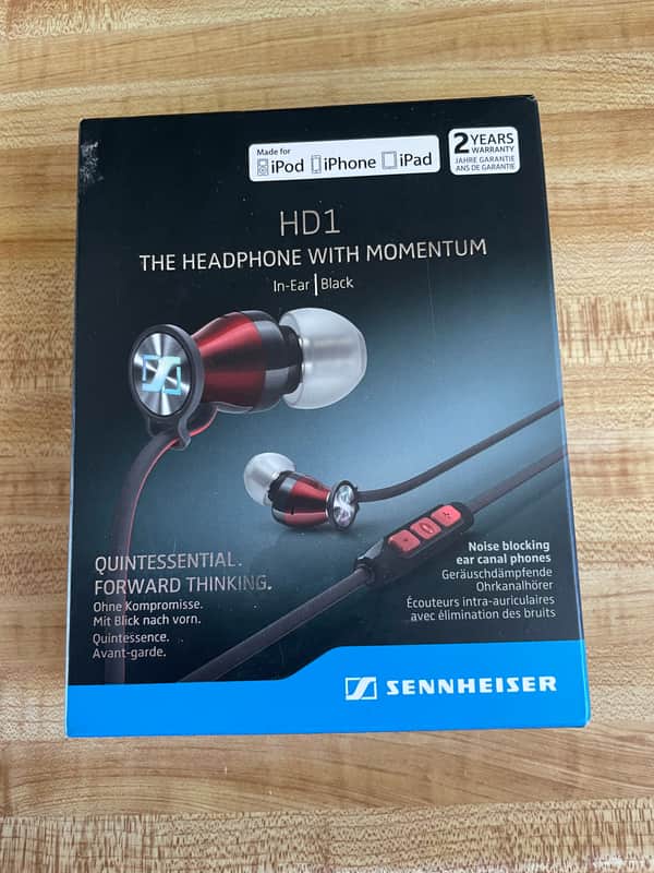 Sennheiser HDI Headphone With Momentum - Black with Red image 1