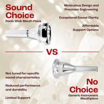 Denis Wick Classic Euphonium Mouthpiece Silver Plated, 5880E-4AY - Large Backbore for Balanced Airflow & Tone - Small Shank Fitting Euphonium Accessories for Easy Articulation - 26 x 6.72 x 7.38mm image 5