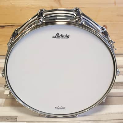 Ludwig LB400BN 14x5" Chrome over Brass Nickel Hardware image 7