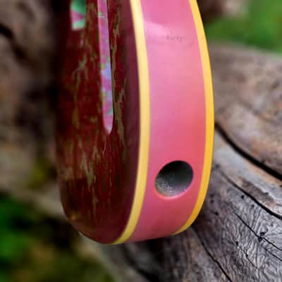 Pink Paisley Tele Body, Aged, Nitro , Alder, Binding image 4
