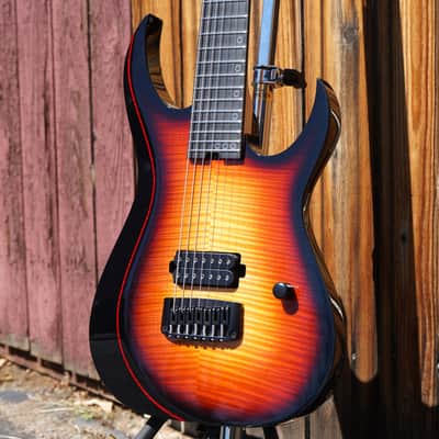 Schecter USA CUSTOM SHOP Sunset Extreme-7 3-Tone Sunburst 7-String Electric Guitar w/ Case image 8