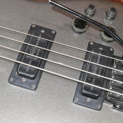 Peavey Dyna-Bass Gray Metallic Bass Guitar USA Kahler Tremolo Original Case image 8