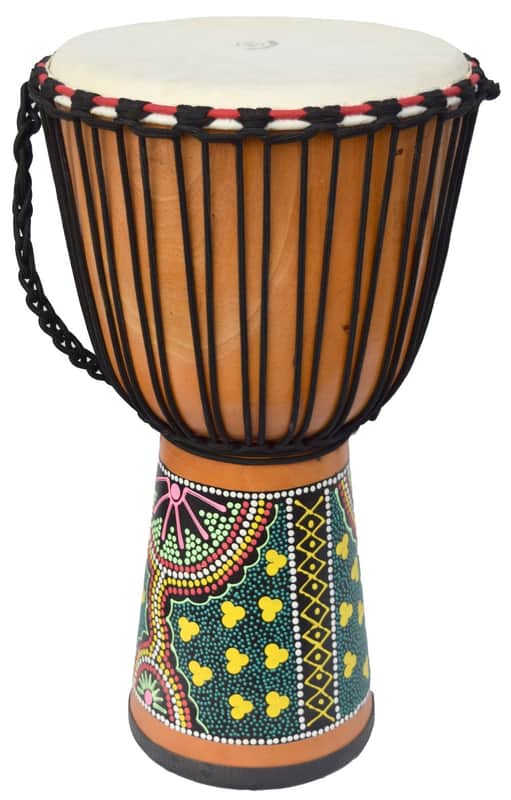 ECKO - 60CM PAINTED DJEMBE - NATURAL BLOND image 1