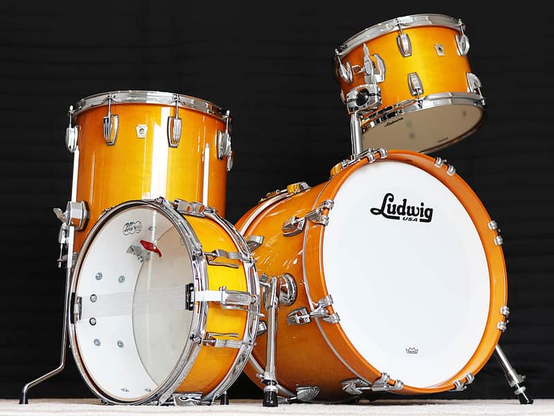 Ludwig Classic Maple Jazzette 18" / 12" / 14" & Snare Drum Set w/ VIDEO! Bop Kit Outfit Rounded Edges image 1
