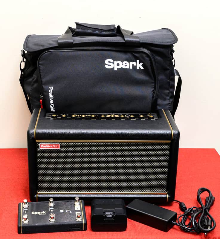 Positive Grid Spark 2 50-Watt Practice Amp (Black) Bundle w/ControlX Pedal, Battery and Carry Bag image 1