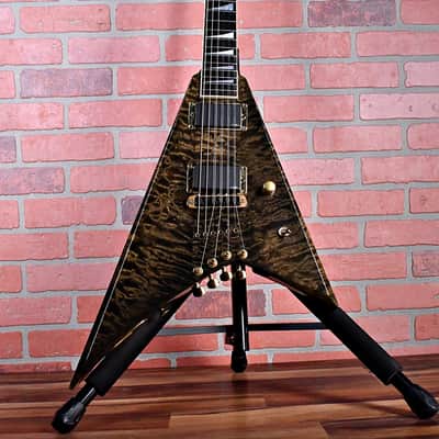 Jackson USA Custom Shop 10-String Players Choice Dan Spitz Quilted Maple 1990's Transparent Black image 4